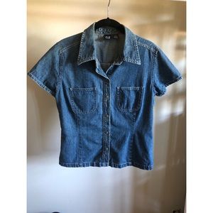 Gap denim button up short sleeve